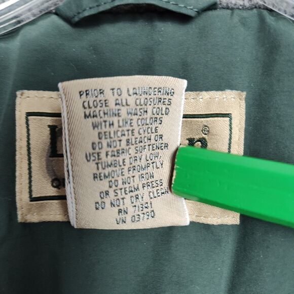 L.L. Bean Full-zip Vest Men's Size L Regular Green Fleece Lining Zipped Pockets - Picture 7 of 9